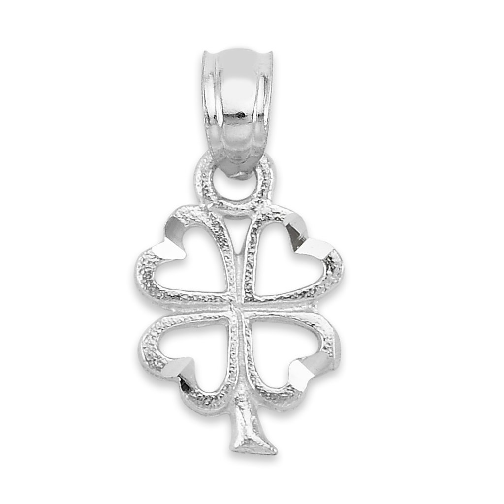 925 Sterling Silver Clover Pendant Necklace - Good Luck Charm Symbol Jewelry 35$